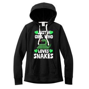 Just A Girl Who Loves Snakes Snake Lover Gift Women's Fleece Hoodie