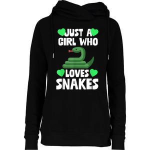 Just A Girl Who Loves Snakes Snake Lover Gift Womens Funnel Neck Pullover Hood