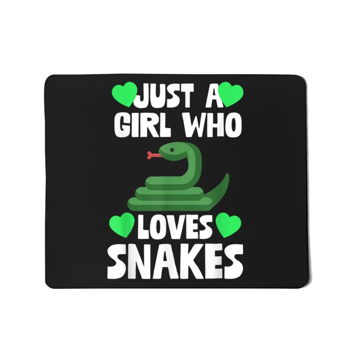 Just A Girl Who Loves Snakes Snake Lover Gift Mousepad