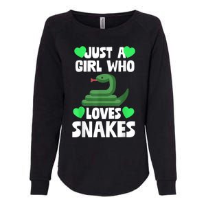 Just A Girl Who Loves Snakes Snake Lover Gift Womens California Wash Sweatshirt