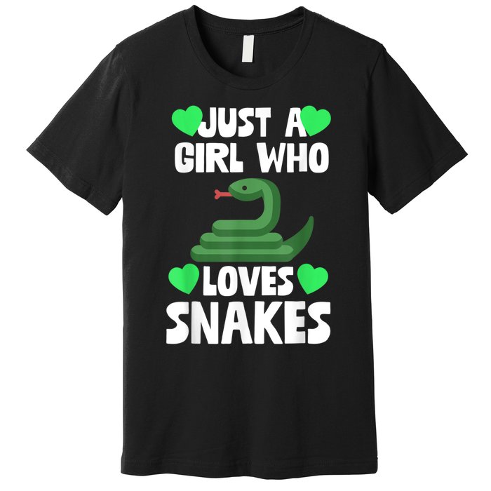 Just A Girl Who Loves Snakes Snake Lover Gift Premium T-Shirt