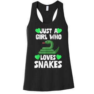 Just A Girl Who Loves Snakes Snake Lover Gift Women's Racerback Tank