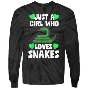 Just A Girl Who Loves Snakes Snake Lover Gift Tie-Dye Long Sleeve Shirt