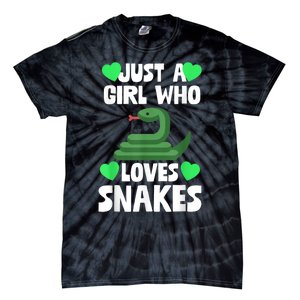 Just A Girl Who Loves Snakes Snake Lover Gift Tie-Dye T-Shirt