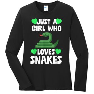 Just A Girl Who Loves Snakes Snake Lover Gift Ladies Long Sleeve Shirt