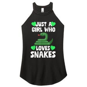 Just A Girl Who Loves Snakes Snake Lover Gift Women's Perfect Tri Rocker Tank