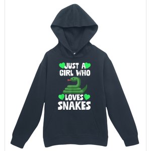 Just A Girl Who Loves Snakes Snake Lover Gift Urban Pullover Hoodie