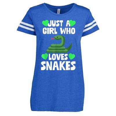 Just A Girl Who Loves Snakes Snake Lover Gift Enza Ladies Jersey Football T-Shirt