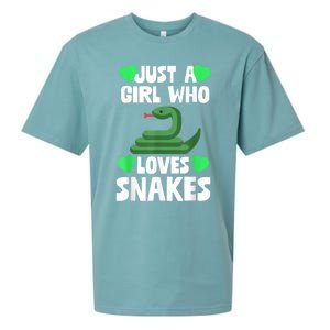 Just A Girl Who Loves Snakes Snake Lover Gift Sueded Cloud Jersey T-Shirt