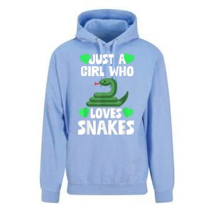 Just A Girl Who Loves Snakes Snake Lover Gift Unisex Surf Hoodie