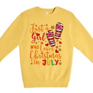 Just A Girl Who Loves Christmas In July Premium Crewneck Sweatshirt