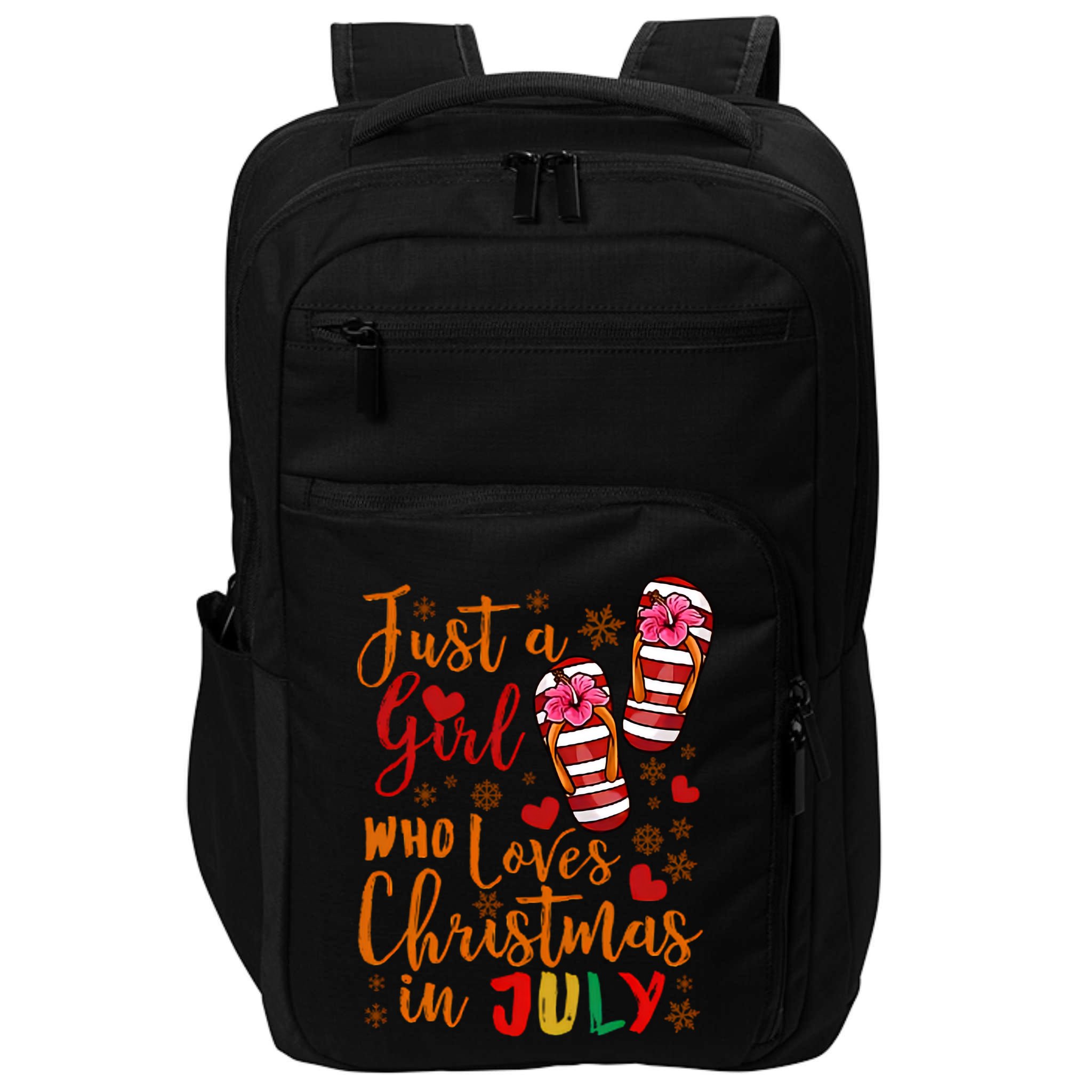 Just A Girl Who Loves Christmas In July Impact Tech Backpack