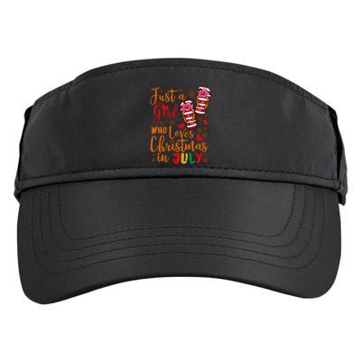 Just A Girl Who Loves Christmas In July Adult Drive Performance Visor