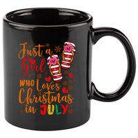 Just A Girl Who Loves Christmas In July 11oz C Handle Ceramic Mug