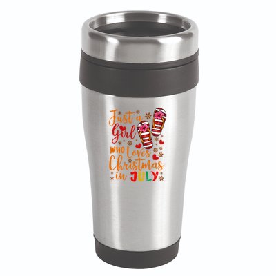 Just A Girl Who Loves Christmas In July 16oz Travel Tumbler