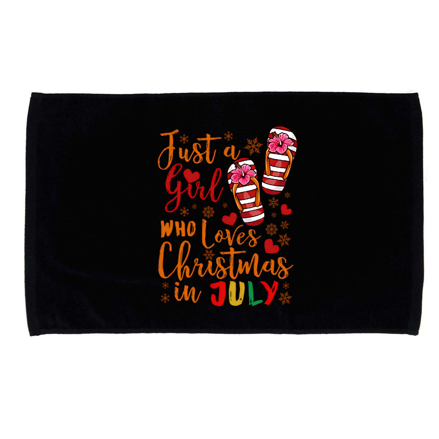 Just A Girl Who Loves Christmas In July Microfiber Hand Towel