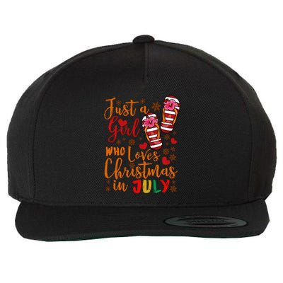 Just A Girl Who Loves Christmas In July Wool Snapback Cap