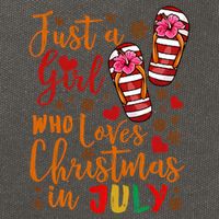 Just A Girl Who Loves Christmas In July Cotton Canvas Backpack
