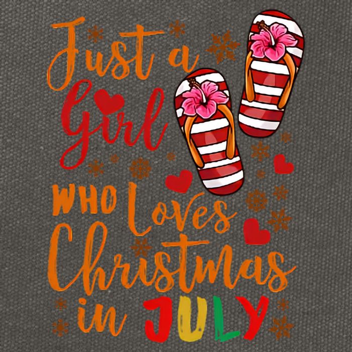 Just A Girl Who Loves Christmas In July Cotton Canvas Backpack