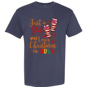 Just A Girl Who Loves Christmas In July Garment-Dyed Heavyweight T-Shirt