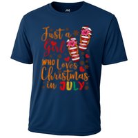 Just A Girl Who Loves Christmas In July Cooling Performance Crew T-Shirt
