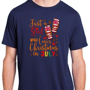 Just A Girl Who Loves Christmas In July Adult ChromaSoft Performance T-Shirt