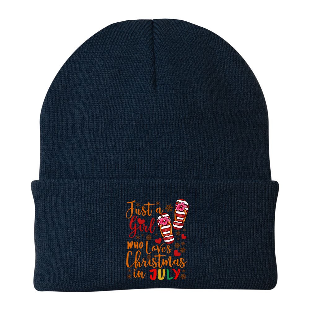Just A Girl Who Loves Christmas In July Beanie