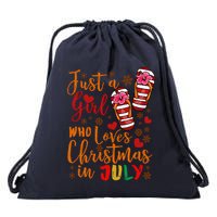 Just A Girl Who Loves Christmas In July Drawstring Bag