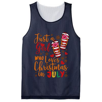 Just A Girl Who Loves Christmas In July Mesh Reversible Basketball Jersey Tank