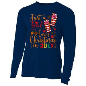 Just A Girl Who Loves Christmas In July Cooling Performance Long Sleeve Crew