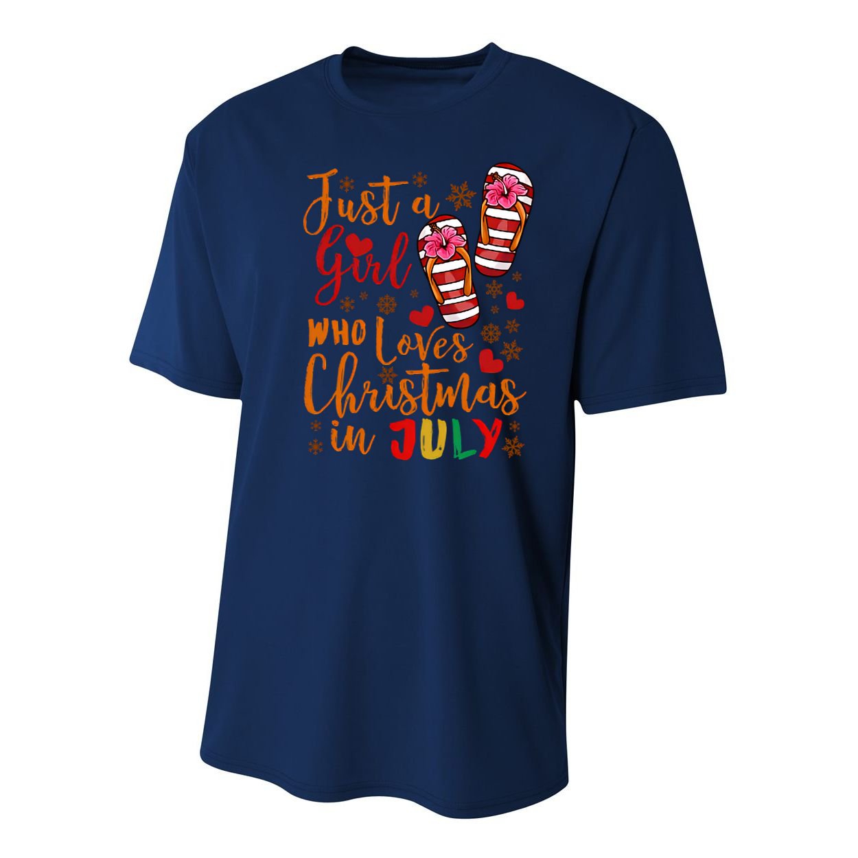 Just A Girl Who Loves Christmas In July Youth Performance Sprint T-Shirt