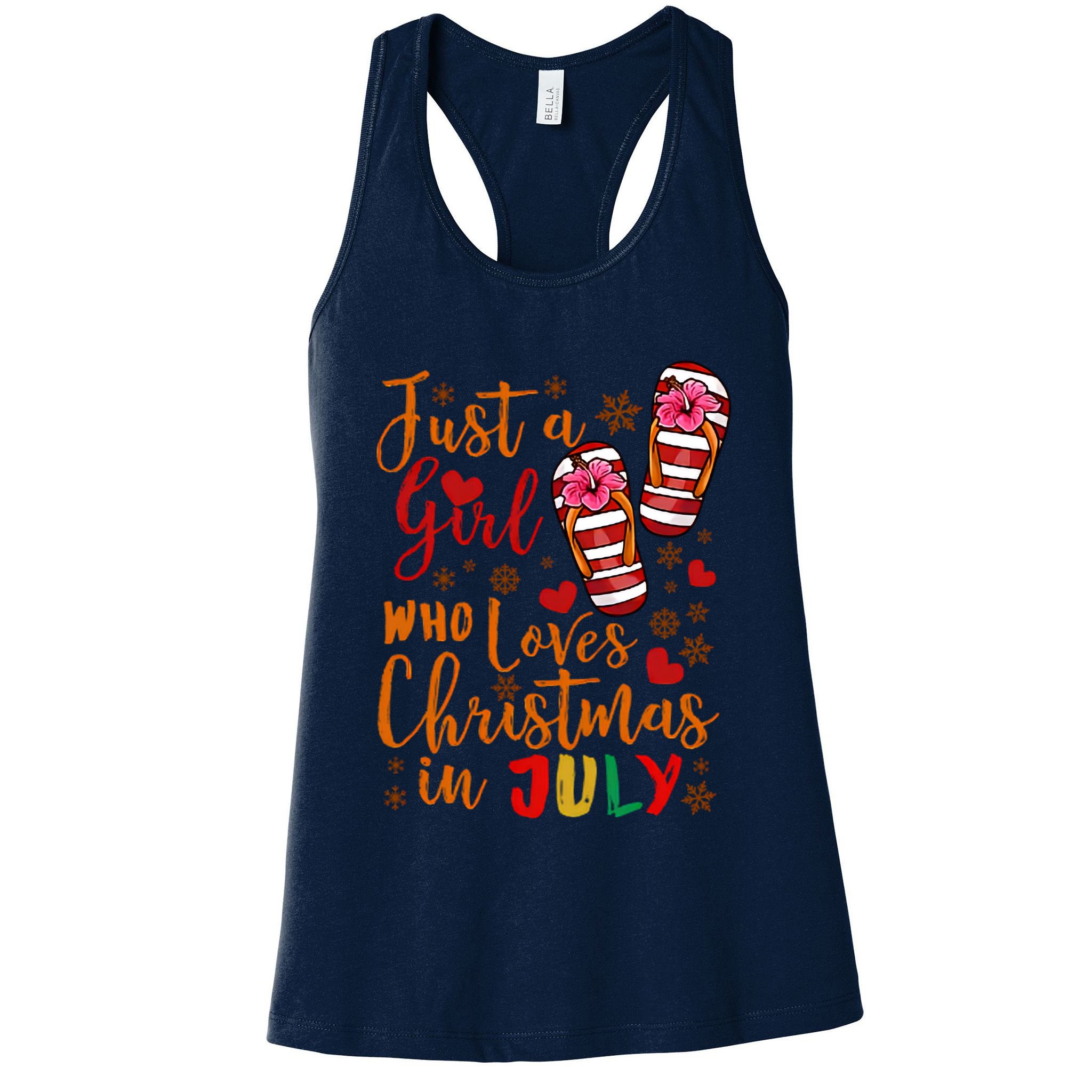 Just A Girl Who Loves Christmas In July Womens Tank Top