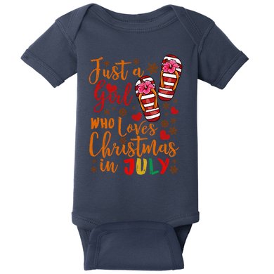 Just A Girl Who Loves Christmas In July Baby Bodysuit