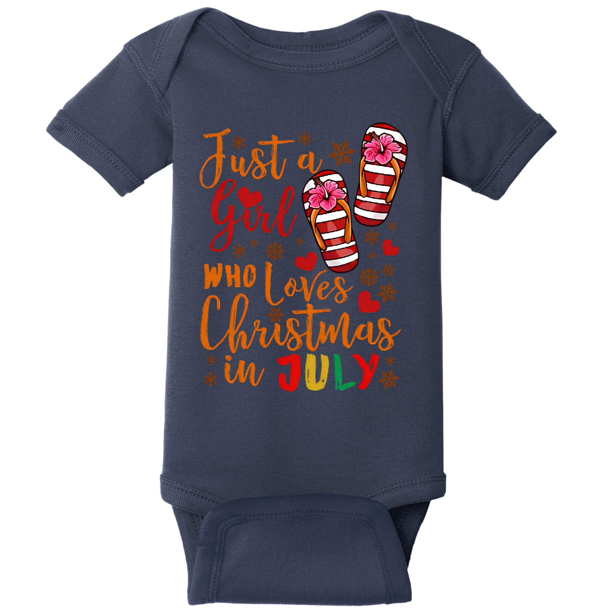 Just A Girl Who Loves Christmas In July Baby Bodysuit
