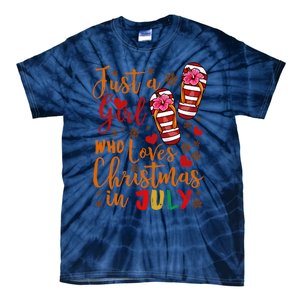 Just A Girl Who Loves Christmas In July Tie-Dye T-Shirt