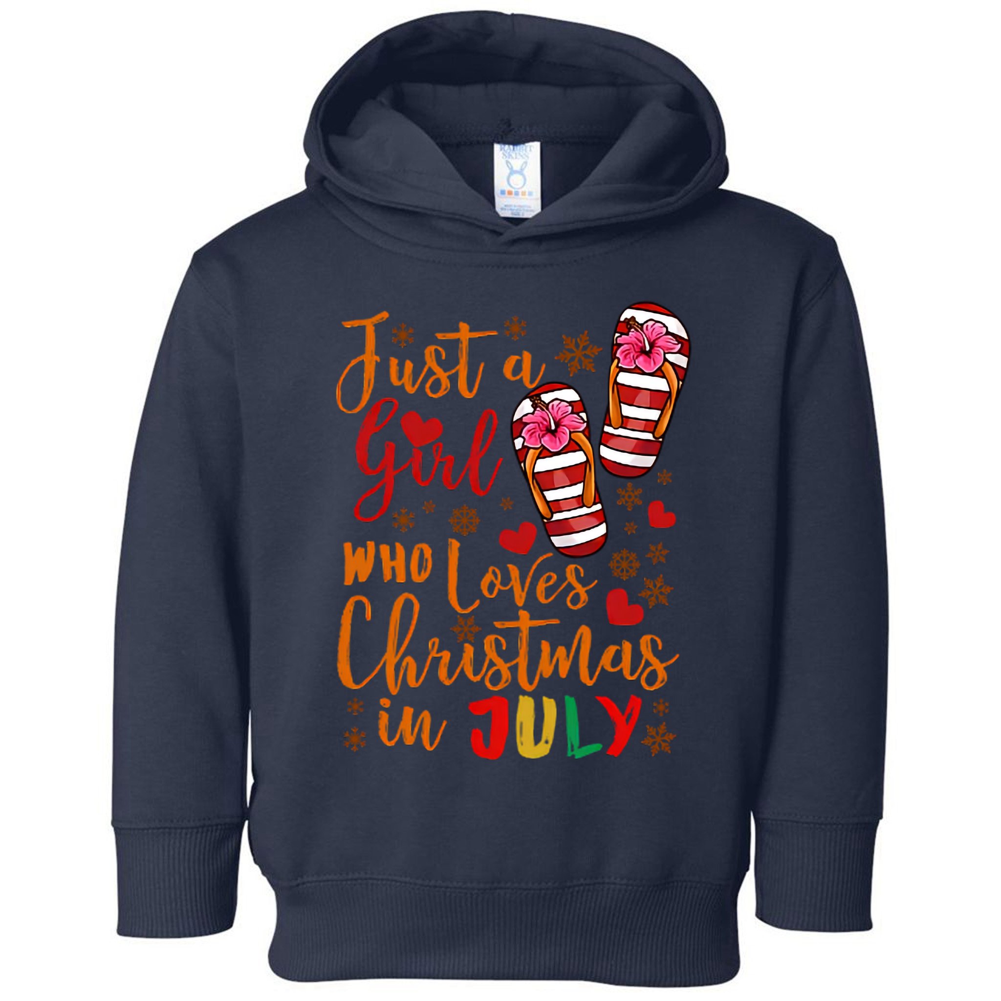 Just A Girl Who Loves Christmas In July Toddler Hoodie