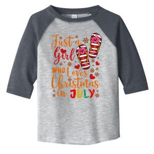 Just A Girl Who Loves Christmas In July Toddler Fine Jersey T-Shirt