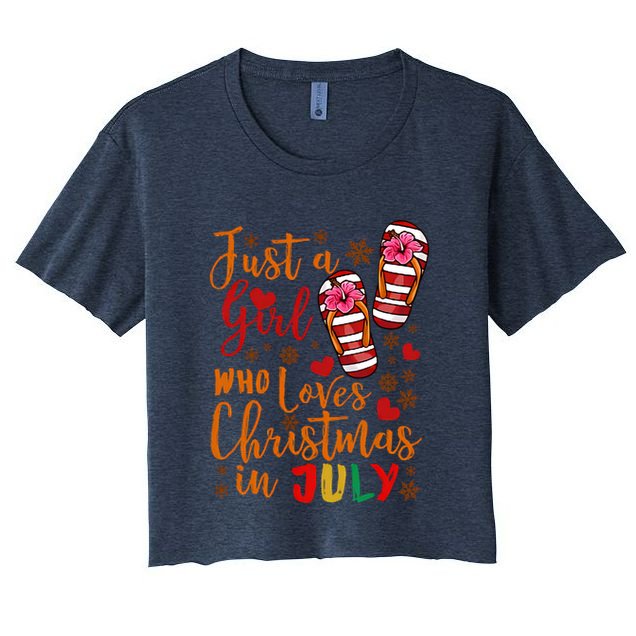 Just A Girl Who Loves Christmas In July Crop Top