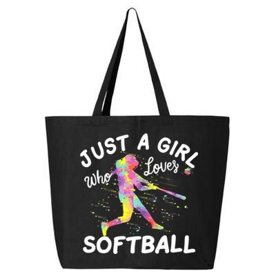 Just A Girl Who Loves Softball 25L Jumbo Tote
