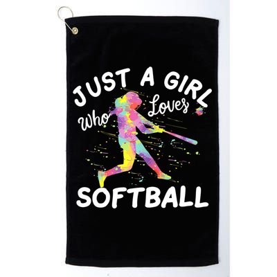 Just A Girl Who Loves Softball Golf Towel