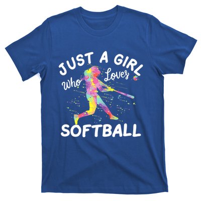 Just A Girl Who Loves Softball T-Shirt