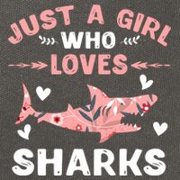 Just A Girl Who Loves Sharks Gift Shark Lover Cute Gift Cotton Canvas Backpack