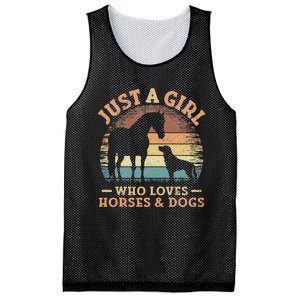 Just A Girl Who Loves Horses And Dogs Mesh Reversible Basketball Jersey Tank