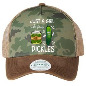 Just A Girl Who Loves Pickles Funny Vegetarian Vegan Pickle Lovers Legacy Tie Dye Trucker Hat