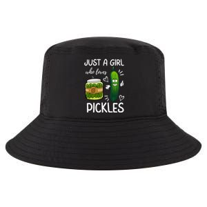 Just A Girl Who Loves Pickles Funny Vegetarian Vegan Pickle Lovers Cool Comfort Performance Bucket Hat