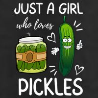 Just A Girl Who Loves Pickles Funny Vegetarian Vegan Pickle Lovers 7 Panel Mesh Trucker Snapback Hat