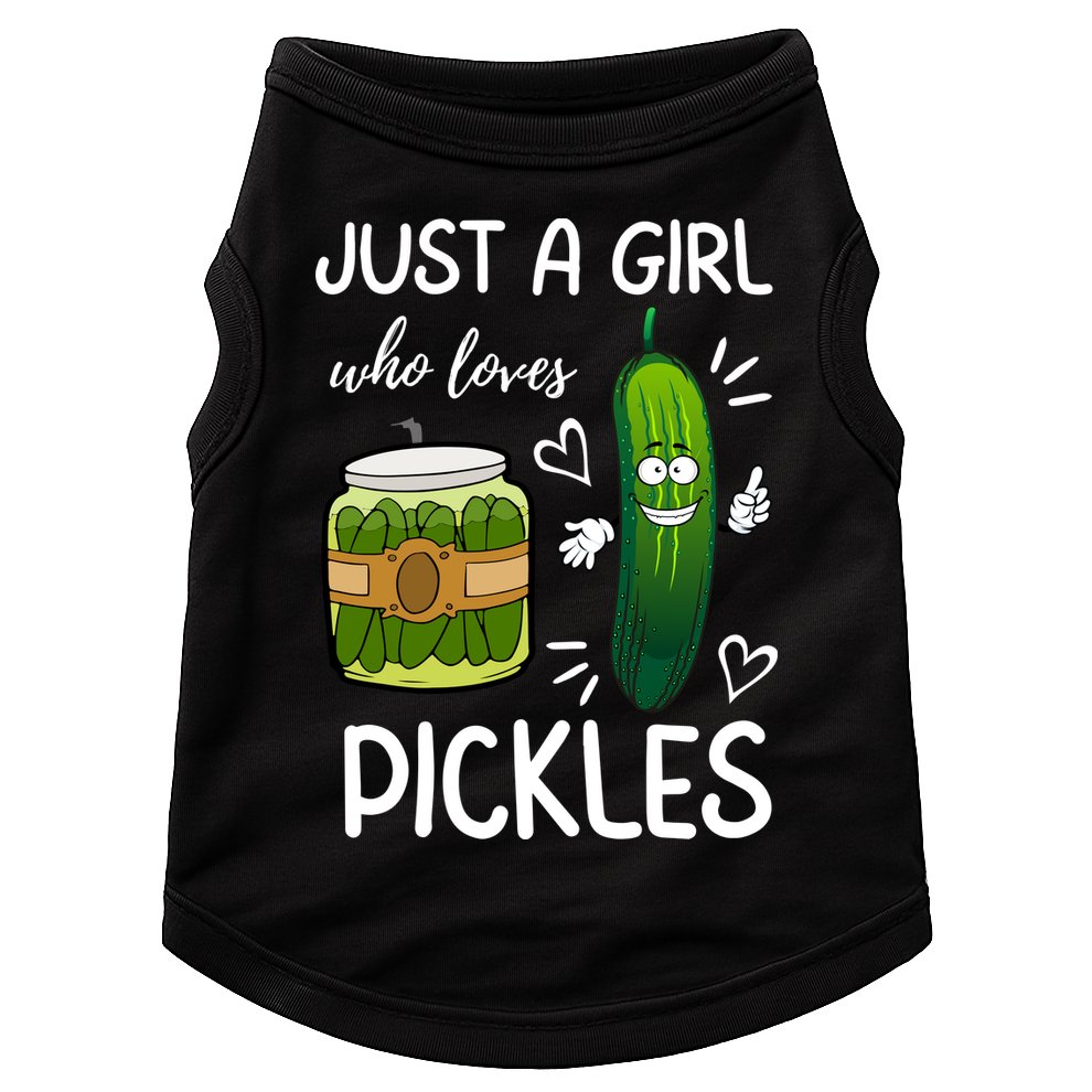 Just A Girl Who Loves Pickles Funny Vegetarian Vegan Pickle Lovers Doggie Tank