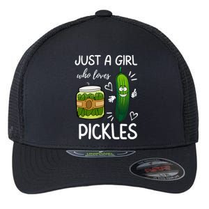 Just A Girl Who Loves Pickles Funny Vegetarian Vegan Pickle Lovers Flexfit Unipanel Trucker Cap