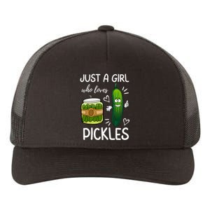 Just A Girl Who Loves Pickles Funny Vegetarian Vegan Pickle Lovers Yupoong Adult 5-Panel Trucker Hat