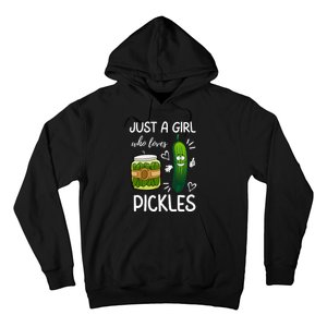 Just A Girl Who Loves Pickles Funny Vegetarian Vegan Pickle Lovers Hoodie